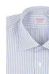 Striped Popeline Shirt Blue And White