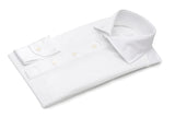 White Linen Blend Polo Shirt Handamde