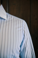 White Collar Striped Popeline Shirt