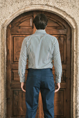 Striped Popeline Shirt Green