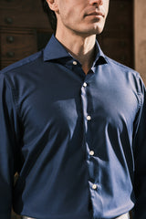Easy Iron Blue Twill Shirt
