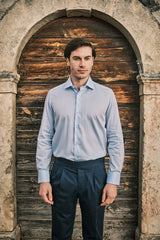 Azure Popeline Solid Shirt