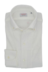 One Piece Button Down White Jersey Shirt