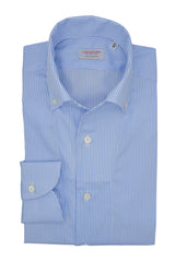 One Piece Button Down Fine Stripe Popeline Shirt