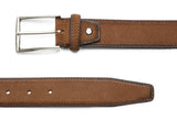 Suede Belt brown Aged Finish