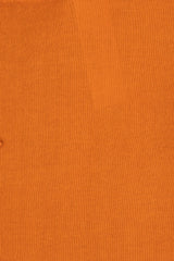 Orange Cotton Thread Sweater Short Sleeve