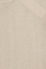 Beige Cotton Thread Sweater Short Sleeve