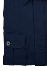 Safari Linen Overshirt Blue — Handmade Italian Linen Shirt | Cordone1956