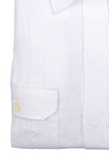 Safari Linen Overshirt White — Handmade Italian Linen Shirt | Cordone1956
