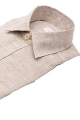 Safari Linen Overshirt Beige — Handmade Italian Linen Shirt | Cordone1956
