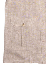 Safari Linen Overshirt Beige — Handmade Italian Linen Shirt | Cordone1956