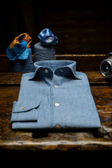 Light Blue Linen Blend Denim shirt