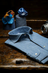 Light Blue Linen Blend Denim shirt