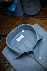 Light Blue Linen Blend Denim shirt