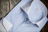 White Collar Striped Popline Shirt