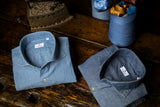 Light Blue Linen Blend Denim shirt
