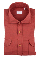 Cortina — Rust Thomas Mason Flannel Shirt | Cordone1956
