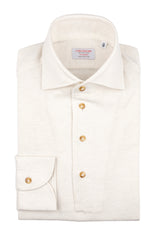 Polo Camicia Jersey Bianca Fatta a Mano
