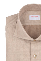 Camicia Tinta Unita Panama Celeste Fatta a Mano
