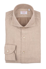 Camicia Tinta Unita Panama Celeste Fatta a Mano