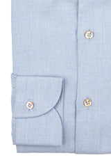 Camicia Tinta Unita Panama Celeste Fatta a Mano