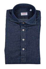 Wash Denim Polo Shirt — Stone Washed, Handmade in Italy | Cordone1956