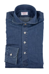 Denim Polo Shirt — Stone Washed, Handmade in Italy | Cordone1956