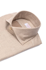 Camicia Tinta Unita Panama Celeste Fatta a Mano
