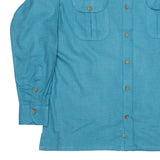 Zermatt — Teal Thomas Mason Flannel Shirt | Cordone1956