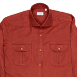 Cortina — Rust Thomas Mason Flannel Shirt | Cordone1956