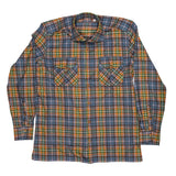 Courchevel — Blue and Orange Check Thomas Mason Flannel Shirt | Cordone1956