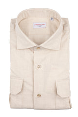 Cream Twin-Pocket Shirt