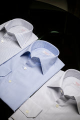 Camicia Righe Fine Popeline Blue