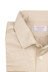 Polo Beige Long Sleeve One Piece Filo di Scozia