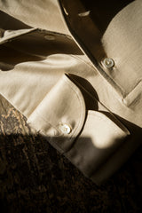 Polo Beige Manica Lunga One Piece Filo di Scozia