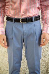 Azure Cotton Summer Trousers