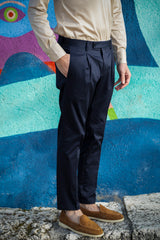 Blue Cotton Summer Trousers
