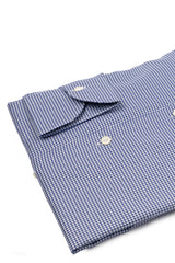 Navy Houndstooth Twill Shirt