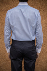 White Collar Striped Popline Shirt