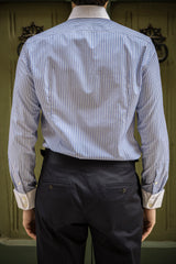 White Collar Striped Popline Shirt