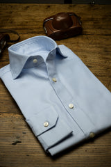 Azure Royal Oxford Solid Shirt Handmade