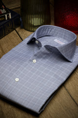 Navy Prince of Wales Check Shirt