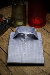 Navy Prince of Wales Check Shirt