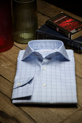 Light blue Prince of Wales windowpane