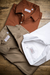 Taupe Long Sleeve Interlock Polo