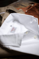 White Long Sleeve Interlock Polo