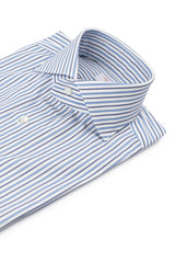 Blue Double-Stripe Poplin Shirt