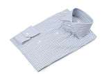 Blue Double-Stripe Poplin Shirt