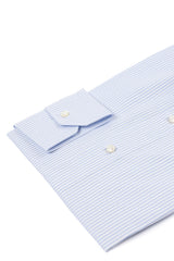 Light Blue Striped Poplin Shirt
