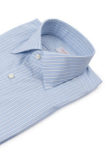 Striped Shirt with Tonal Collar and Cuff